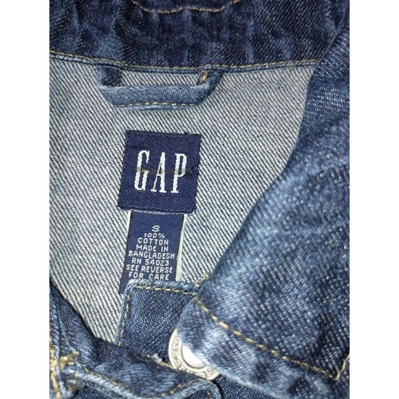 GAP, Faded Look, Dark Denim / Jean Jacket, Woman Size S - Picture 5 of 5